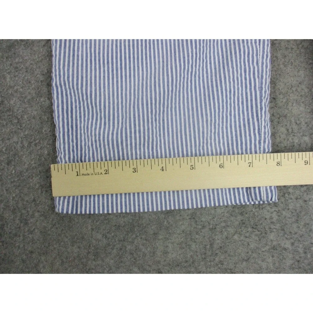 Polo Ralph Lauren Pants Mens 38x30 Blue Striped Seersucker Chambray Stretch Fit